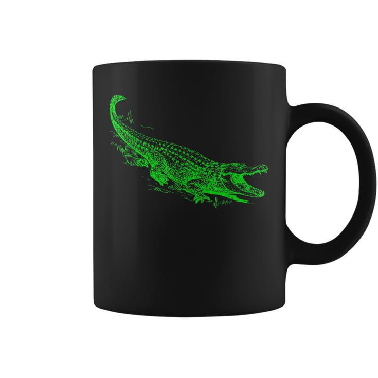 Fun Alligator Illustrative Graphic For Men And Boys Gator Coffee Mug