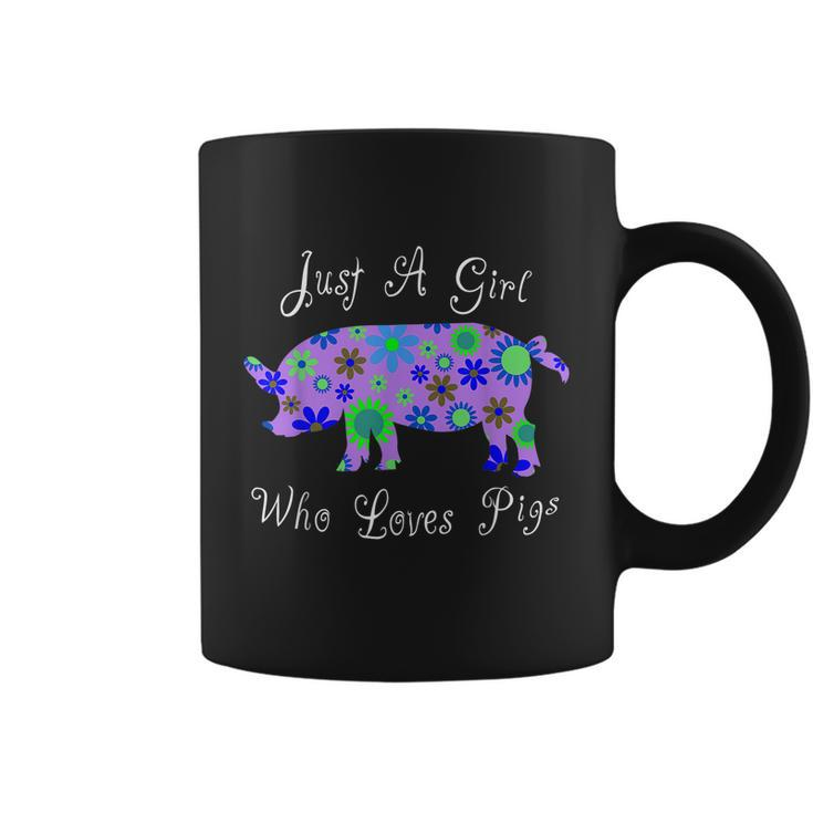 Fun Pig Lover Gifts Women Cute Just A Girl Who Loves Pigs Coffee Mug