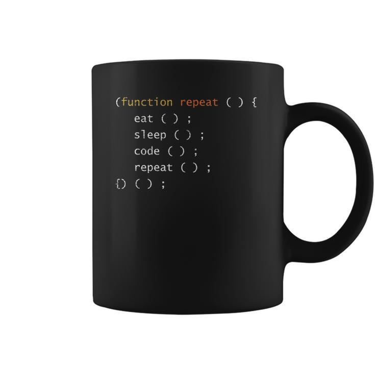 Function Repeat Eat Sleep Code Repeat Funny Programmer Coffee Mug