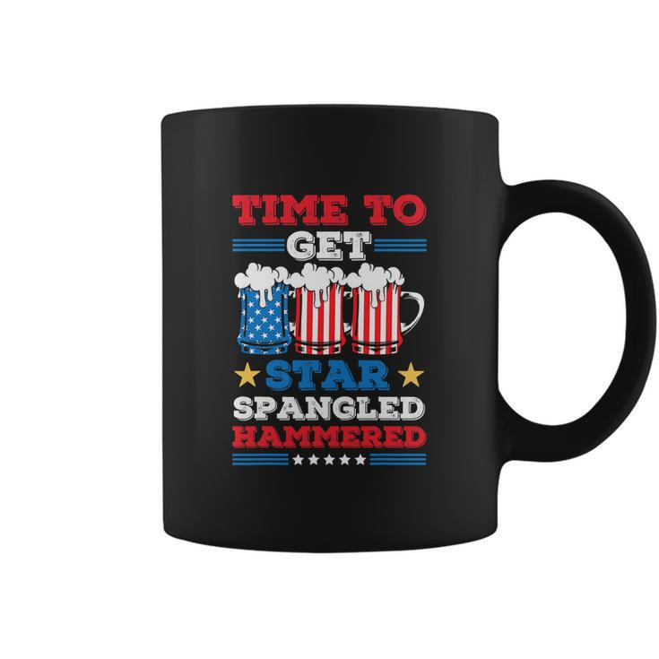Funny 4Th Of July Time To Get Star Spangled Hammered Coffee Mug