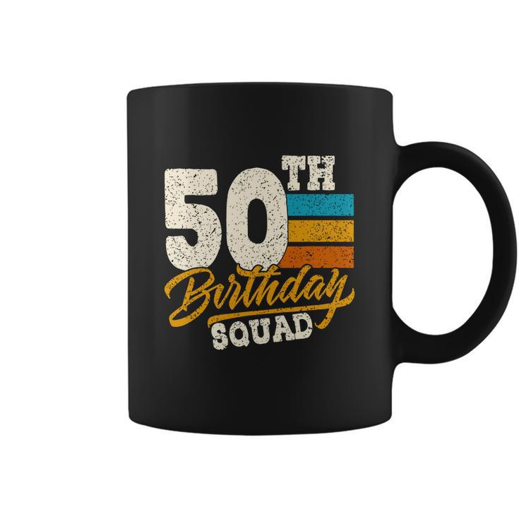 Funny 50Th Birthday Squad Group Vintage Retro Graphic Design Printed Casual Daily Basic Coffee Mug