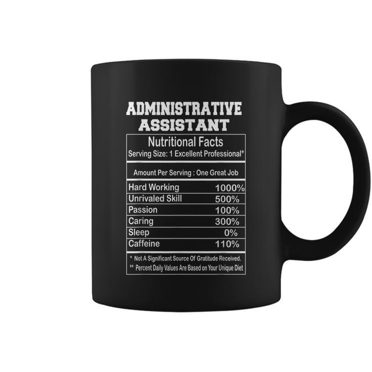 Funny Administrative Assistant Nutritional Facts Gift Coffee Mug
