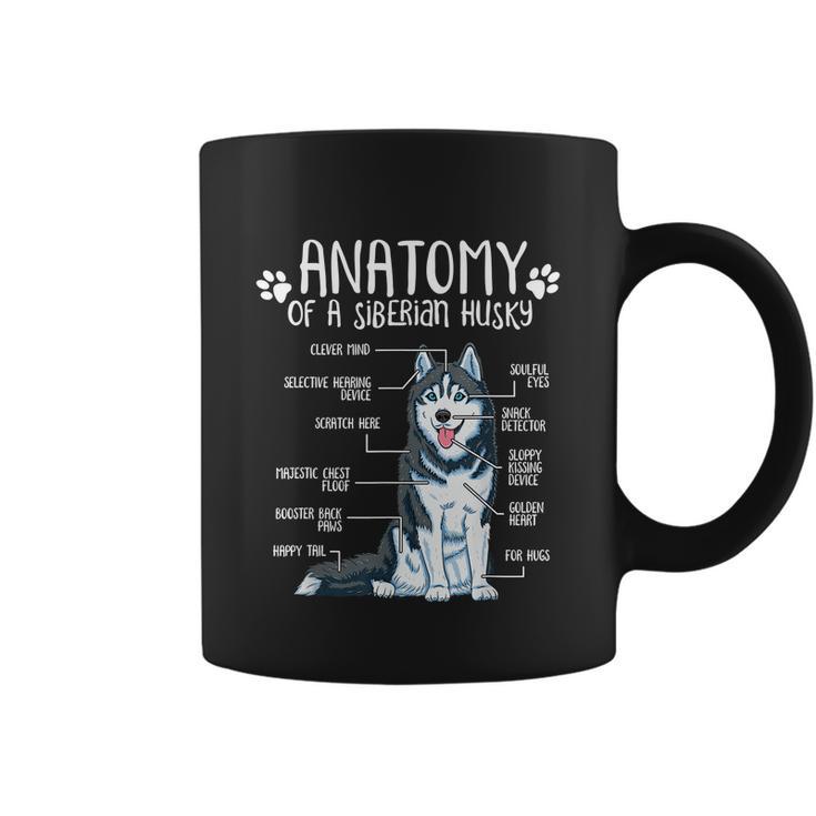 Funny Anatomy Siberian Husky Dog Lover Tshirt Coffee Mug