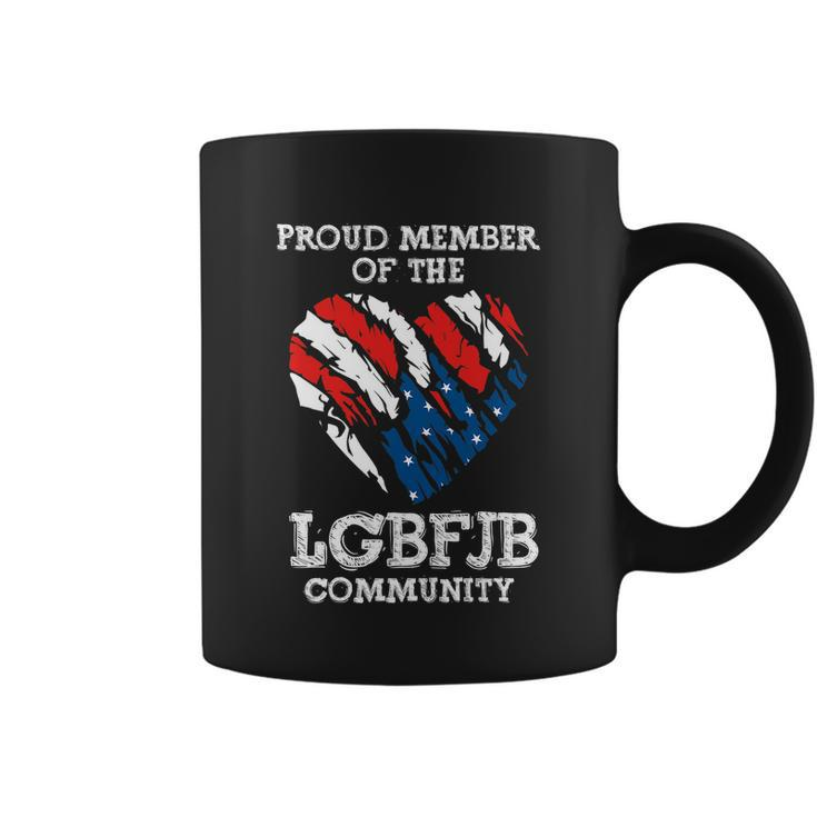 Funny Anti Biden Proud Member Of The Lgbfjb Community Us Flag Coffee Mug