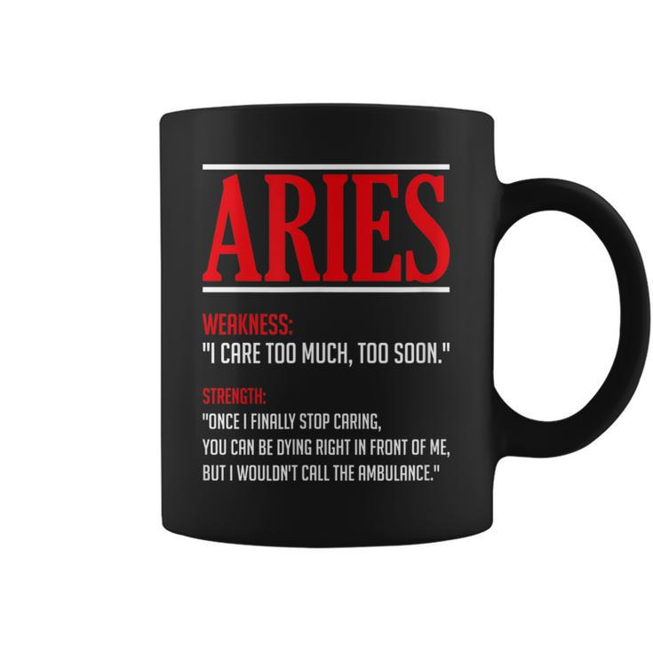 Funny Aries Facts Saying Astrology Horoscope Birthday Coffee Mug