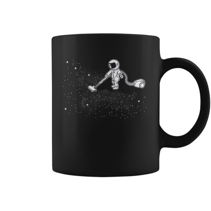 Funny Astronaut Vacuuming Galaxy Stars Coffee Mug