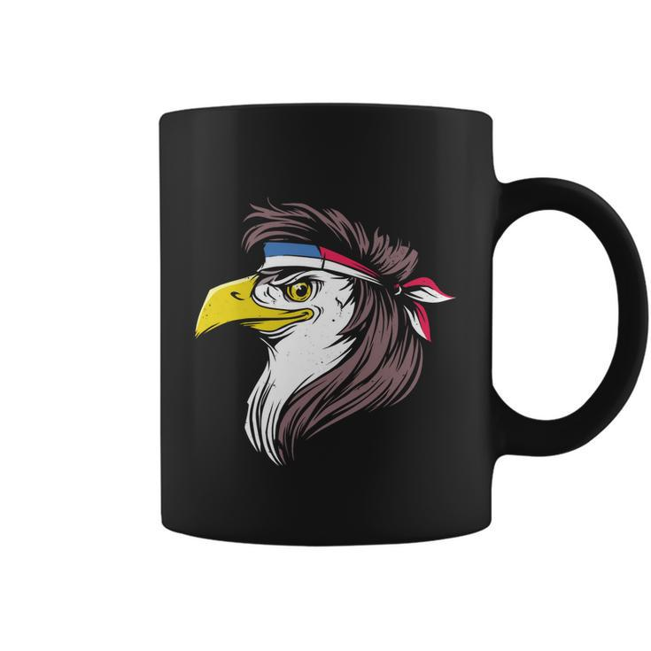 Funny Bald Eagle Mullet With American Flag 4Th Of July Gift Coffee Mug