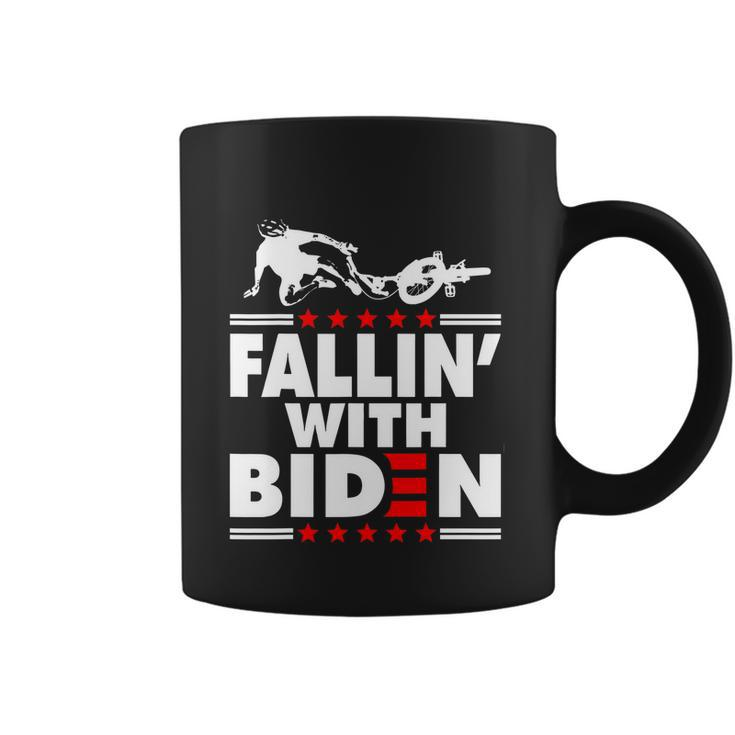 Funny Biden Falls Off Bike Joe Biden Fallin With Biden Coffee Mug