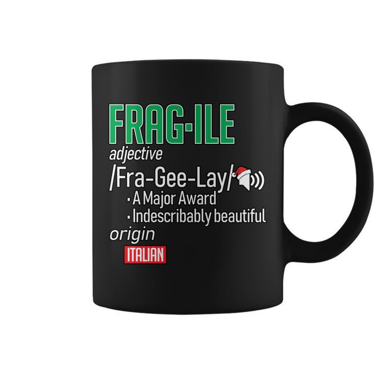 Funny Christmas Fragile Definition Tshirt Coffee Mug