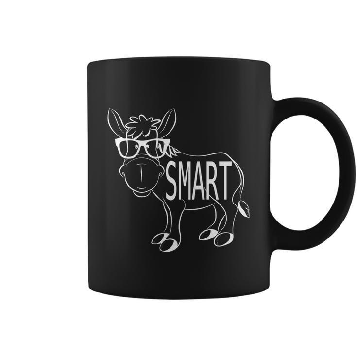 Funny Cute Sarcastic Smart Ass Donkey W Glasses Humorous Gift Coffee Mug