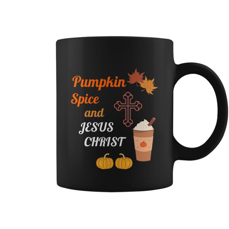 Funny Halloween Cute Pumpkin Spice And Jesus Christ Fall Design  Graphic Design Printed Casual Daily Basic Coffee Mug