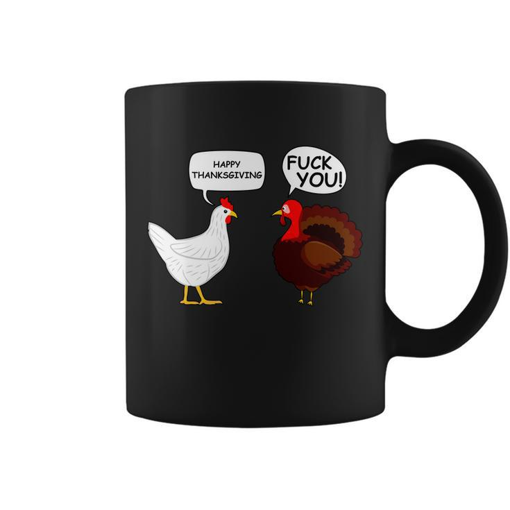 Funny Happy Thanksgiving Chicken Vs Turkey Tshirt Coffee Mug
