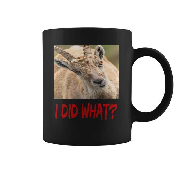 Funny Horned Scapegoat Tee I Did What Coffee Mug