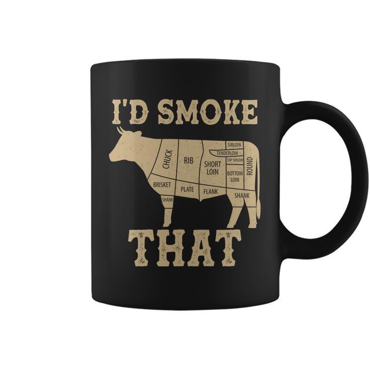 Funny Id Smoke That Cattle Meat Cuts Coffee Mug