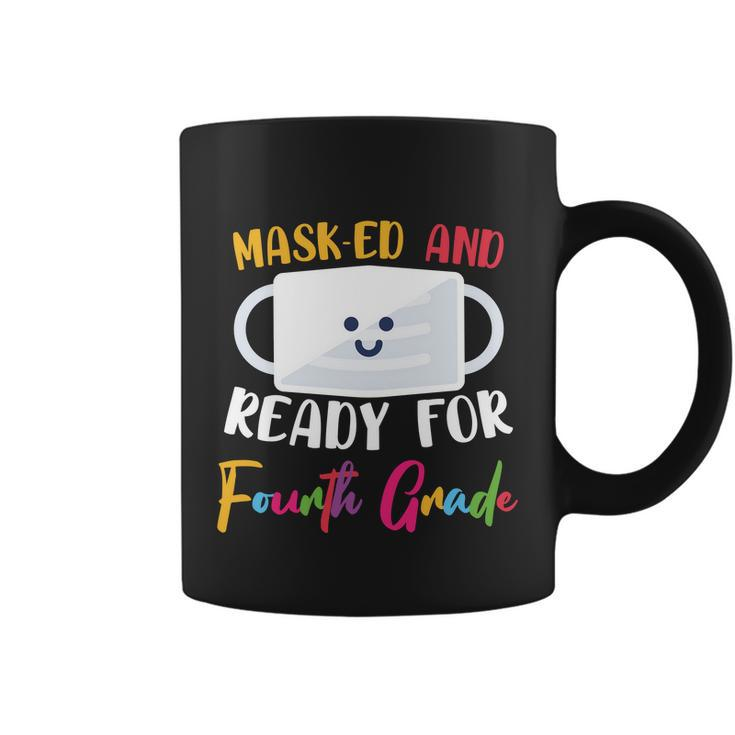 Funny Masked And Ready For Fourth Grade Back To School Coffee Mug