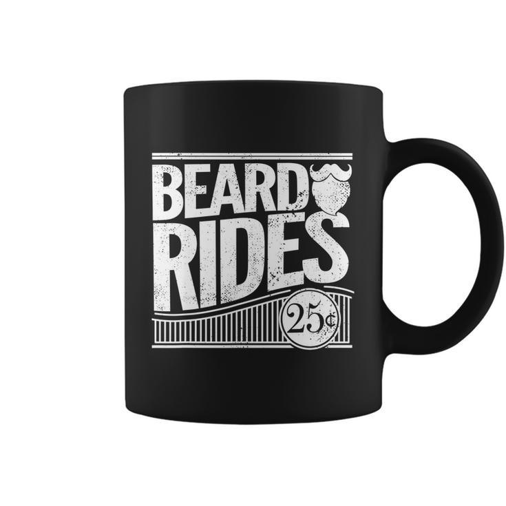 Funny Mens Beard Rides Gift Funny Vintage Distressed Mens Beard Gift Coffee Mug