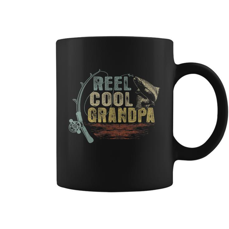 Funny Mens Funny Fishing Gift Vintage Reel Cool Grandpa Gift Coffee Mug