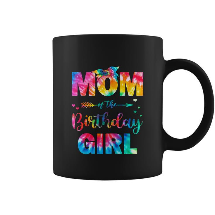 Funny Mom Of The Birthday Girl Mama Tie Dye Coffee Mug