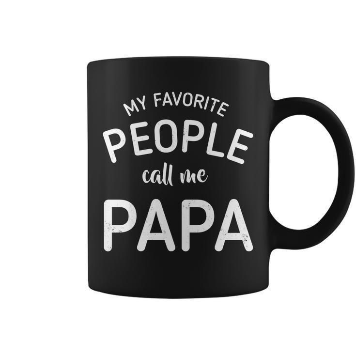 Funny My Favorite People Call Me Papa Tshirt Coffee Mug