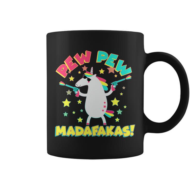 Funny Pew Pew Madafakas Unicorn Coffee Mug