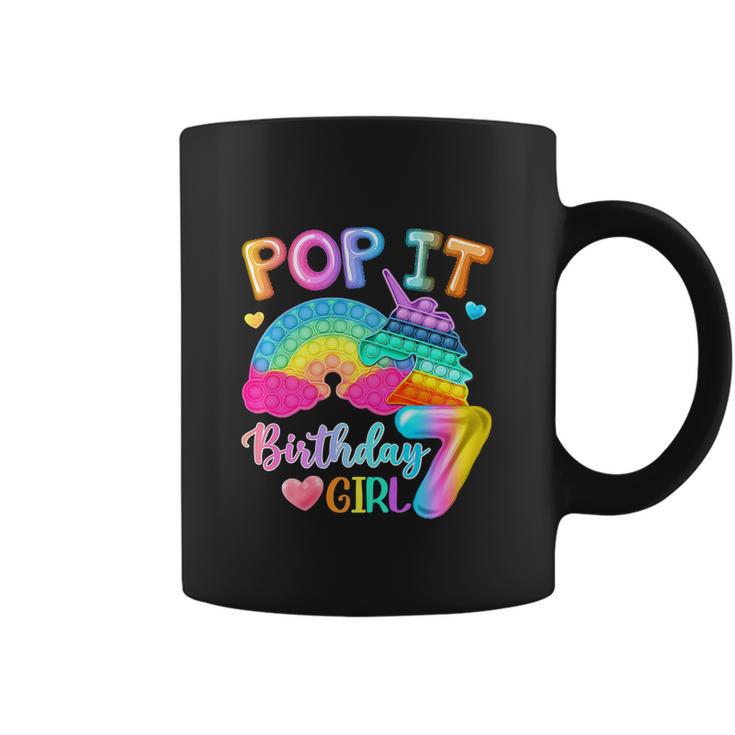 Funny Pop It Birthday Girl For 7 Year Old Girls Unicorn Party Coffee Mug