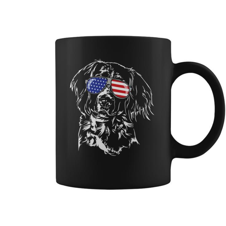 Funny Proud Small Munsterlander Pointer American Flag Dog Coffee Mug