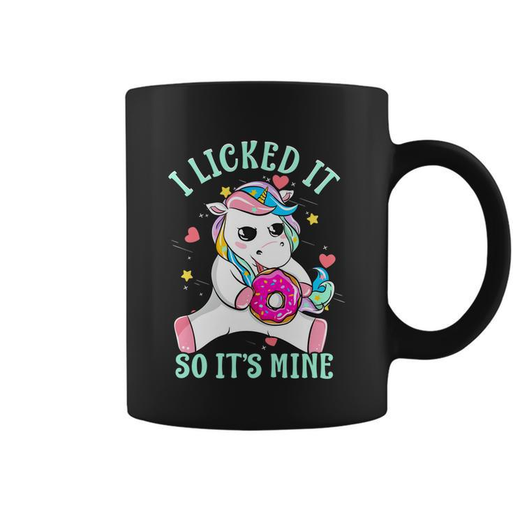 Funny Saying I Licked It So Its Mine Unicorn Cute Gift Coffee Mug