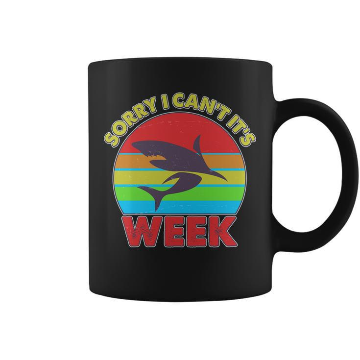 Funny Sorry I Cant Its Shark Week Tshirt Coffee Mug