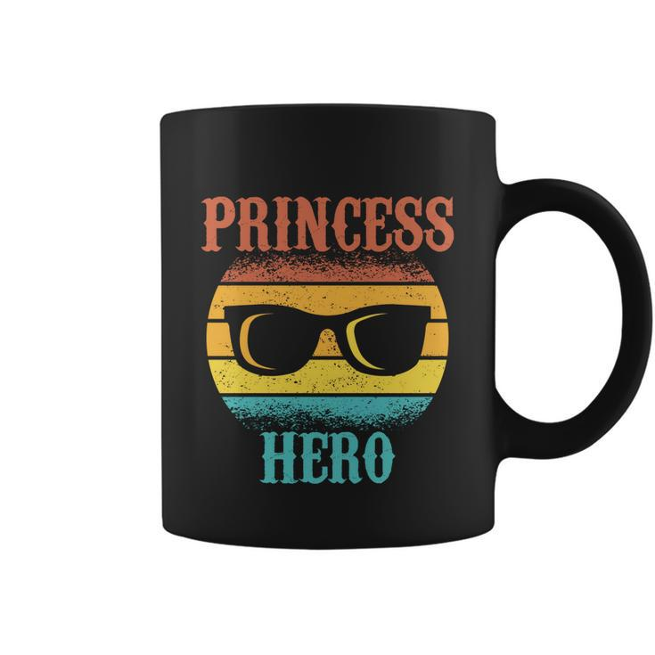 Funny Tee For Fathers Day Princess Hero Of Daughters Meaningful Gift Coffee Mug