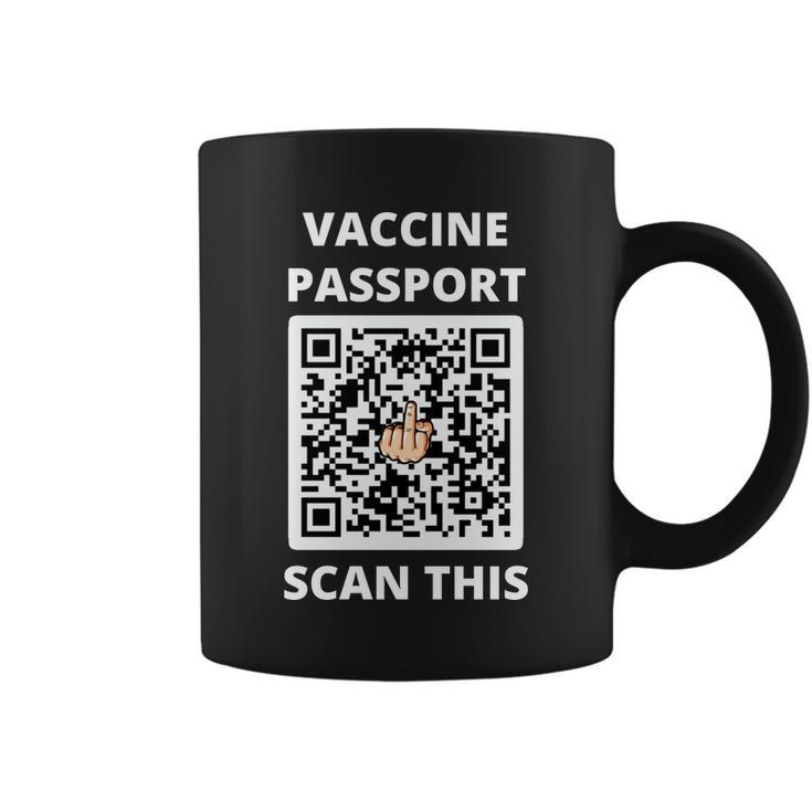 Funny Vaccine Passport Scan This Middle Finger Coffee Mug