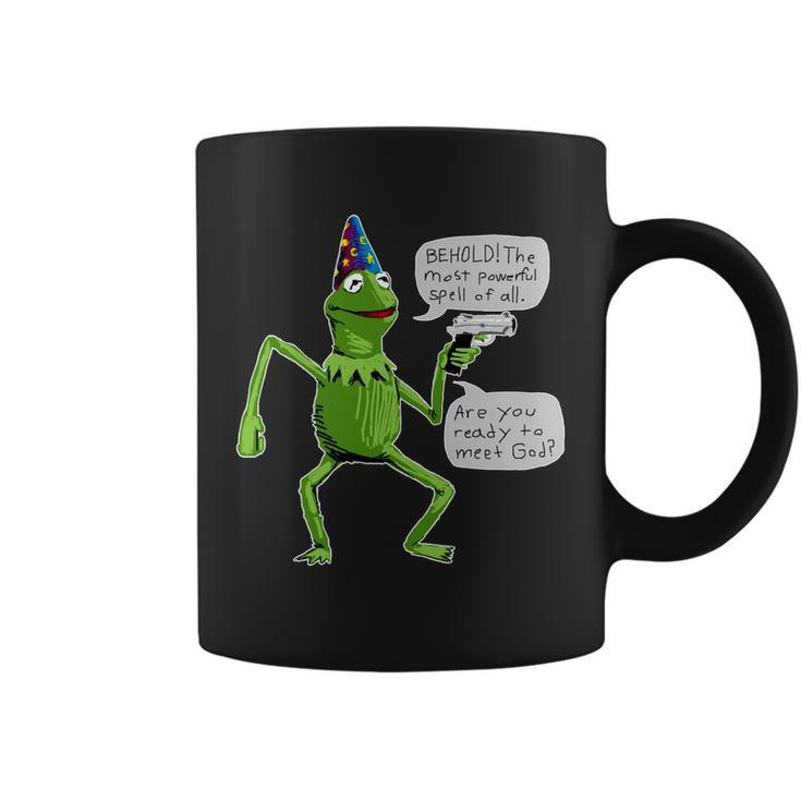 Funny Wizard Kermit Meme Coffee Mug