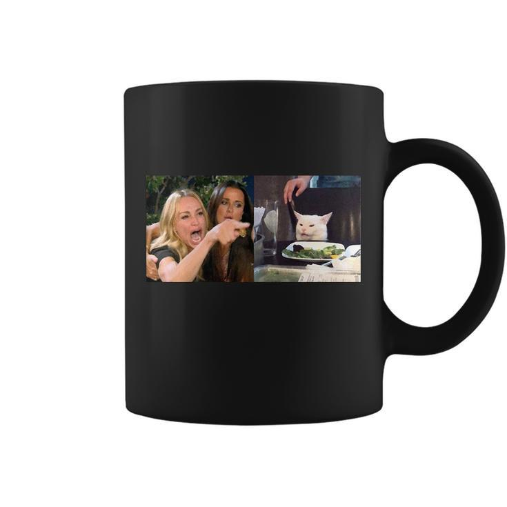 Funny Woman Yelling At Cat Meme Tshirt Coffee Mug