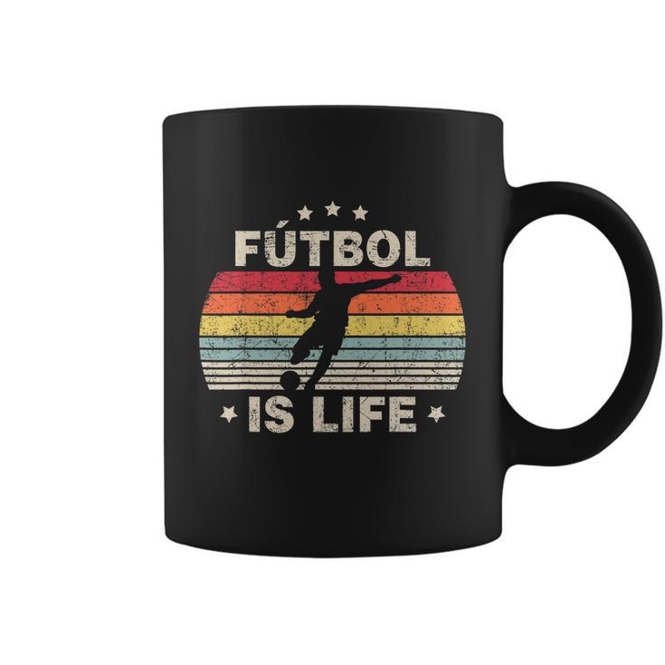 Futbol Is Life Soccer Funny Football Lover Vintage Tshirt Coffee Mug