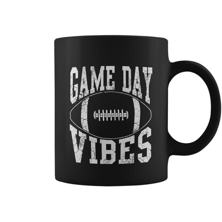 Game Day Vibes Silver Football Apparel Gift Graphic Design Printed Casual Daily Basic Coffee Mug