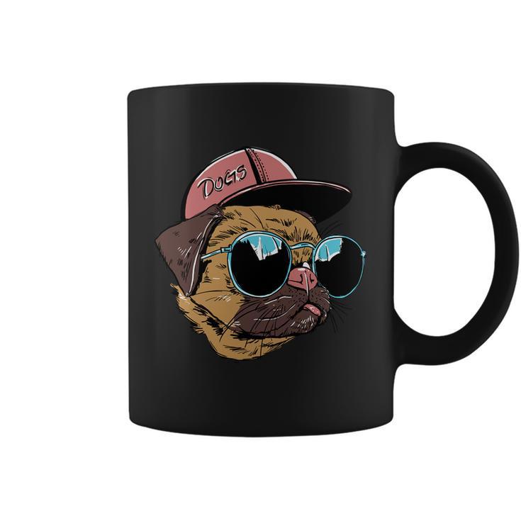 Gangster Pug Dog Hipster Cool Shades Coffee Mug