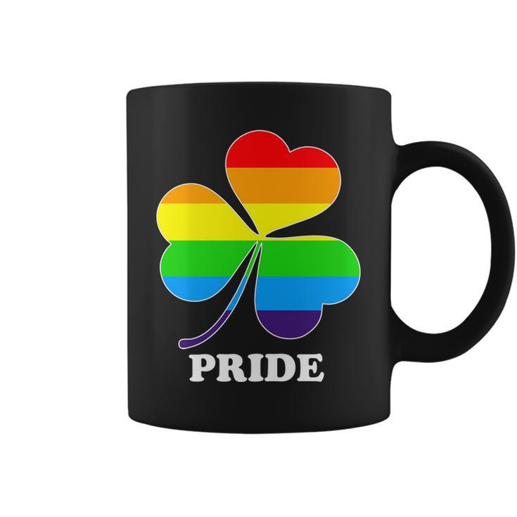 Gay Pride Cloverleaf Rainbow Tshirt Coffee Mug
