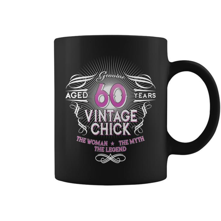Genuine Aged 60 Years Vintage Chick 60Th Birthday Tshirt Coffee Mug