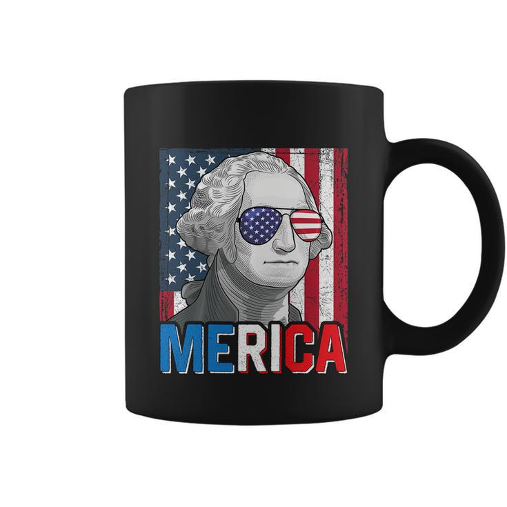 George Washington 4Th Of July Merica Men Women American Flag Coffee Mug
