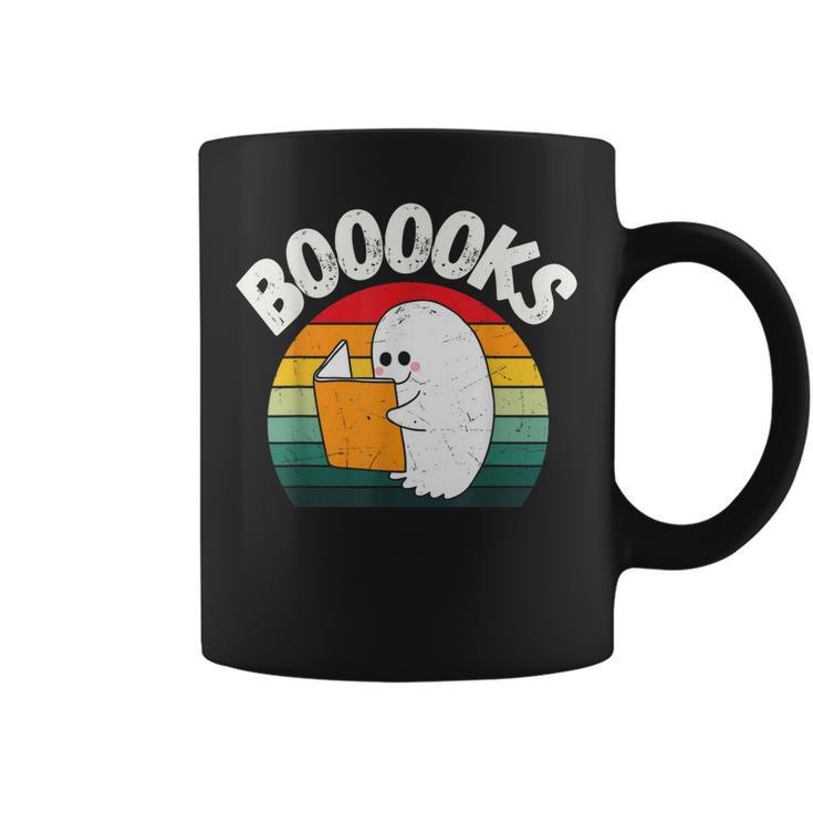 Ghost Booooks Halloween Boo Teacher And Kids Reading Books  Coffee Mug