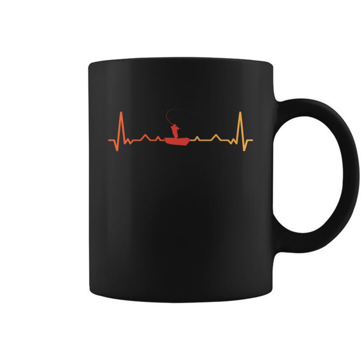 Gift Heartbeat Fishing Anglers Coffee Mug