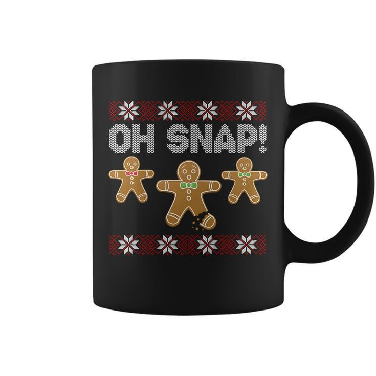 Gingerbread Oh Snap Ugly Christmas Sweater Coffee Mug