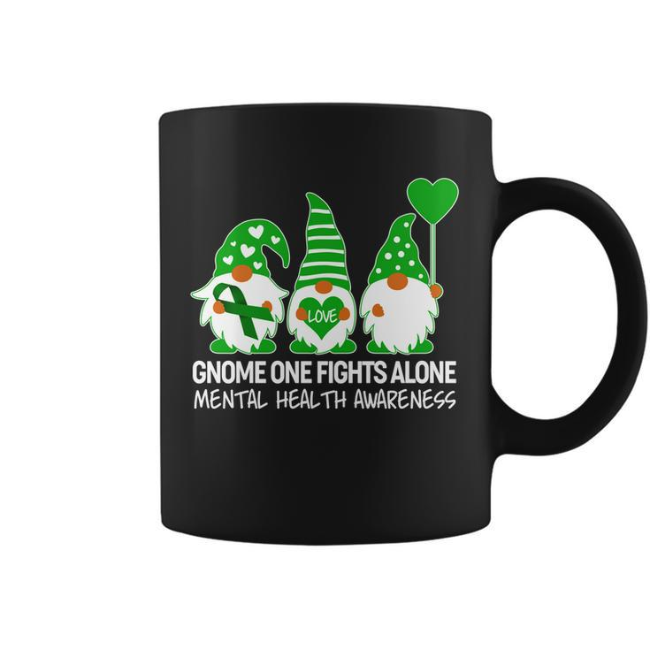 Gnome One Fights Alone Mental Health Awareness Coffee Mug