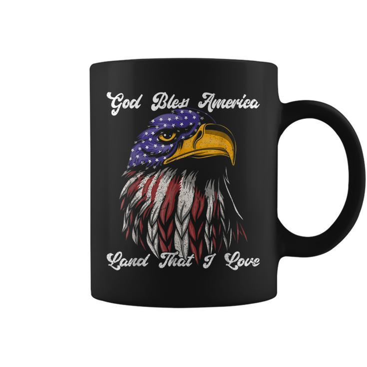 God Bless America Land That I Love Us Flag Funny 4Th Of July  Coffee Mug