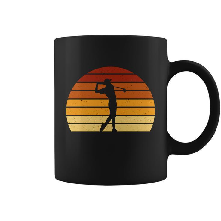Golf Retro Sunset Golfing Coffee Mug