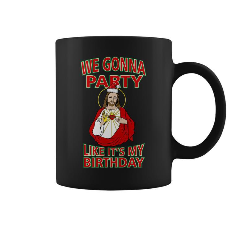 Gonna Party Like Its My Birthday Jesus Tshirt Coffee Mug