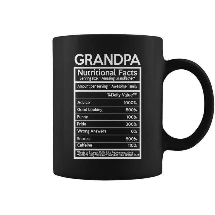 Grandpa Nutritional Facts Coffee Mug