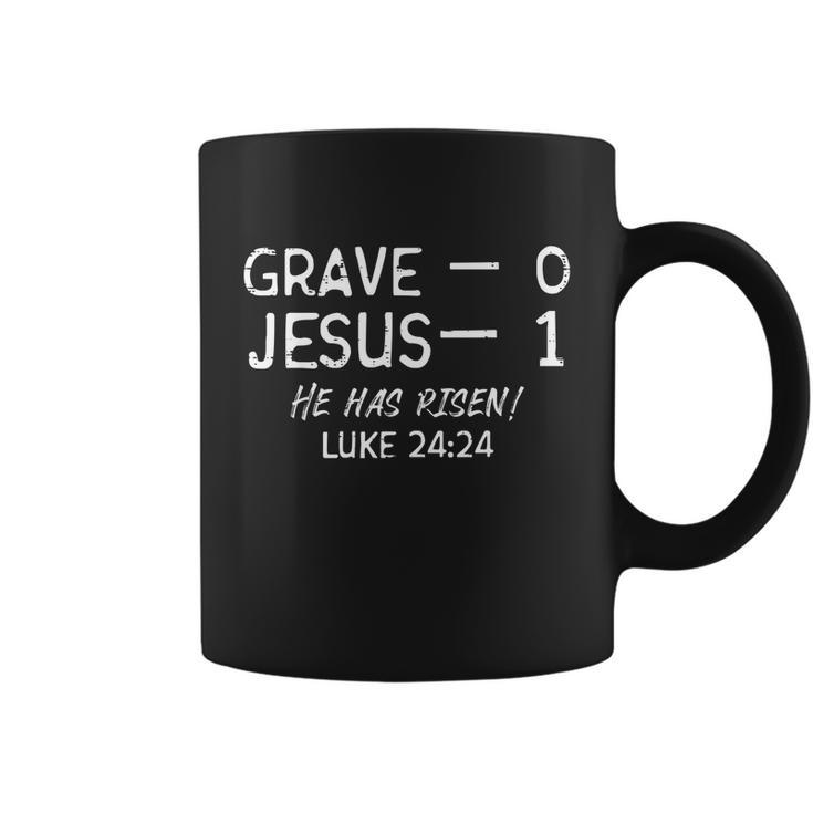 Grave 0 Jesus 1 He Has Risen Jesus Religious Easter Christ Coffee Mug