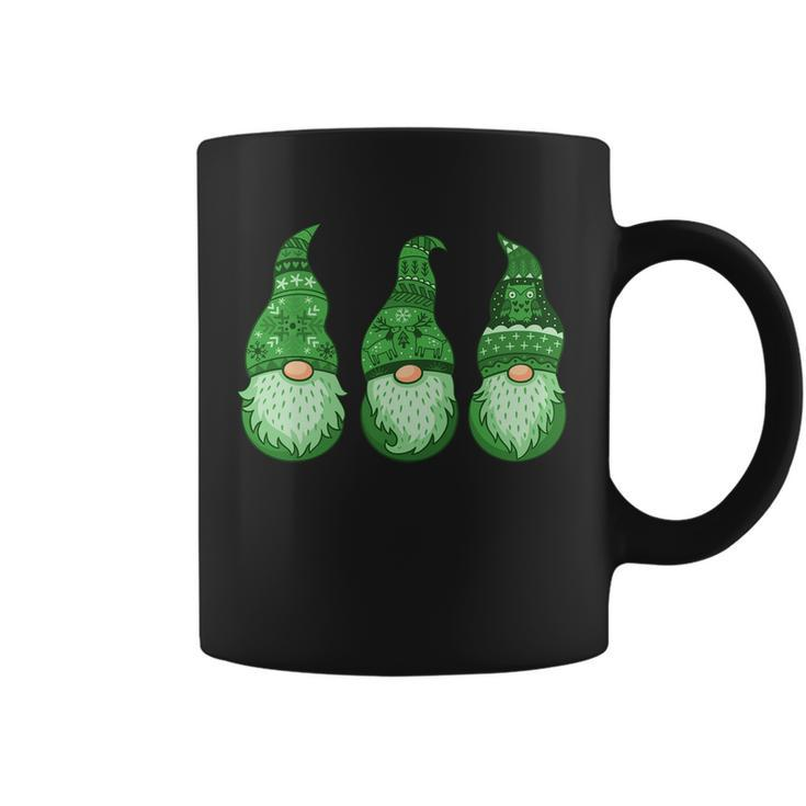 Green Ugly Sweater Irish Gnomes St Patricks Day Coffee Mug