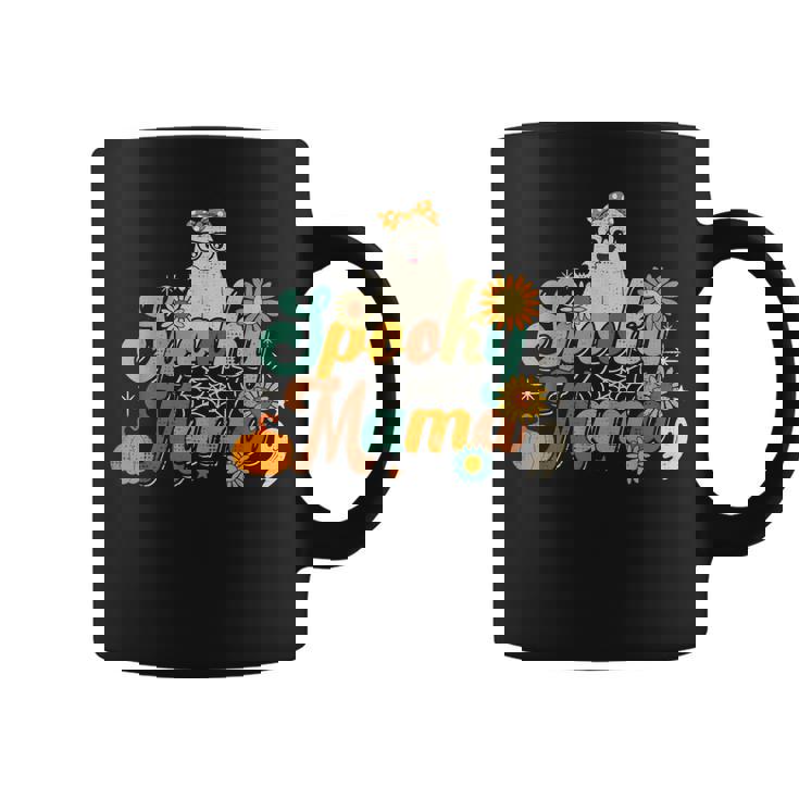 Groovy Spooky Mama Ghost Boo Halloween Costume Retro Hippie  Coffee Mug