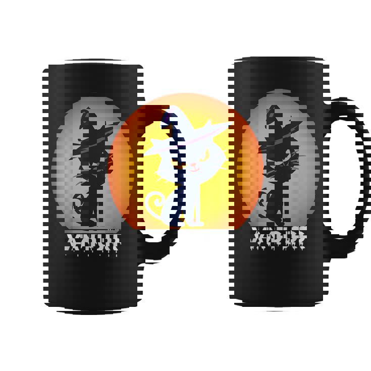 Halloween 2021 Cat Vampurr Vampire Funny Costume Coffee Mug